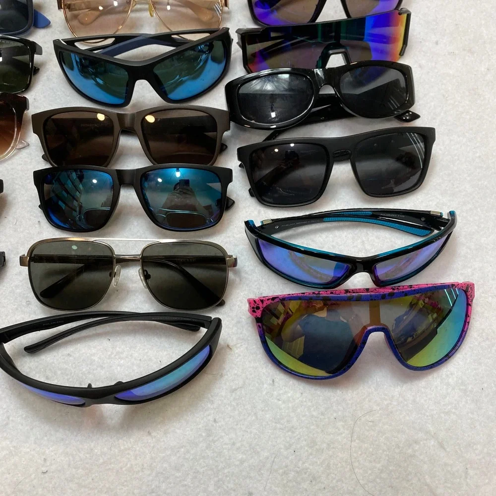 Lot Of 20 Unbranded Sunglasses Mixed Brands OS Multicolor Sport Retro Bundle